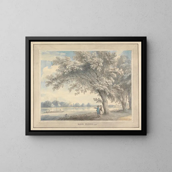 Stal van hooi - Edward Edwards — ingelijst kunstwerk aan de muur
