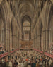 Interior view painting of Westminster Abbey on the occasion of Handel's commemoration, taken from the directors' box - Edward Edwards — artwork view