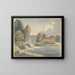 De molen van Bathampton - Edward Francis Burney — ingelijst kunstwerk aan de muur