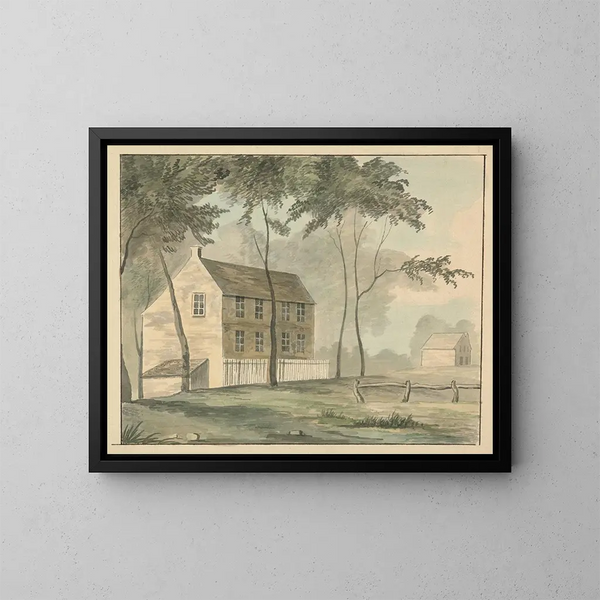 Landhuis - Edward Francis Burney — ingelijst kunstwerk aan de muur