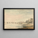 Landschap met rivier en brug - Edward Francis Burney — ingelijst kunstwerk aan de muur