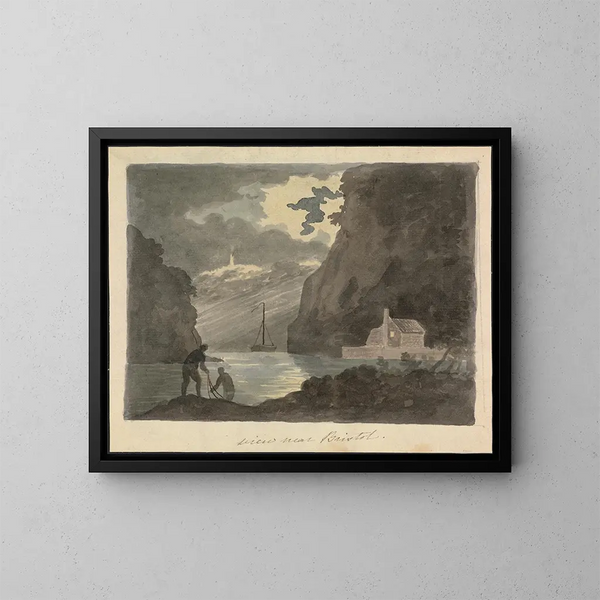 Vue nabij Bristol - Edward Francis Burney — ingelijst kunstwerk aan de muur