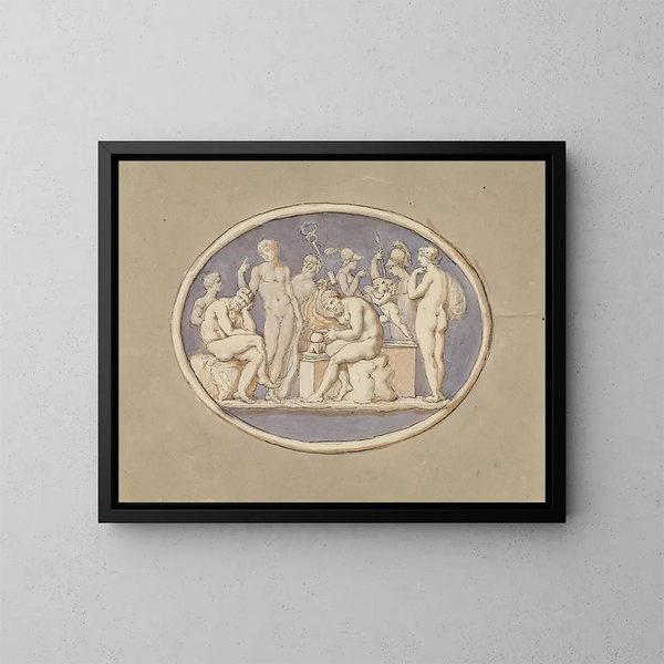 Vulcain en de goden en godinnen - Edward Francis Burney — ingelijst kunstwerk aan de muur
