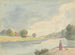 Vrouw die vist - Edward Francis Burney — weergave van het kunstwerk