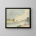 Vrouw die vist - Edward Francis Burney — ingelijst kunstwerk aan de muur