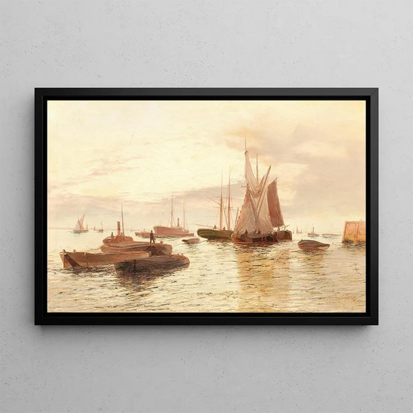 Edward Henry Eugene Fletcher - Boats on a Calm Sea.webp