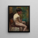 Een jonge jongen zittend - Edward Henry Potthast — ingelijst kunstwerk aan de muur