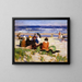 van het strand in Ogunquit, Maine - Edward Henry Potthast — ingelijst kunstwerk aan de muur