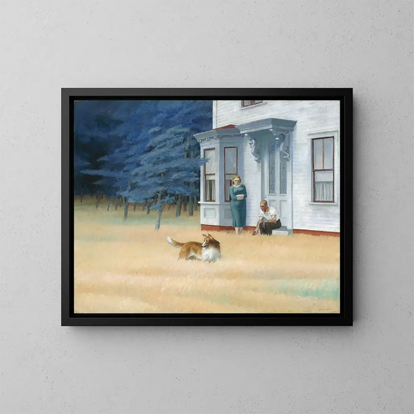 Avond in Cape Cod - Edward Hopper — ingelijst kunstwerk aan de muur