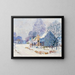 van de Ferme du comté de Brown en hiver - Edward K Williams — ingelijst kunstwerk aan de muur