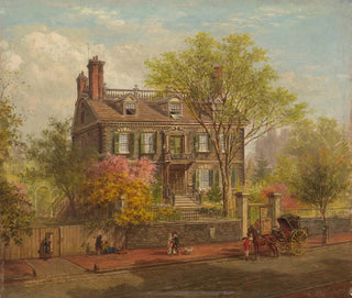 Het huis John Hancock - Edward Lamson Henry — weergave van het kunstwerk