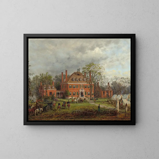 La vieille maison de Westover - Edward Lamson Henry — ingelijst kunstwerk aan de muur