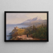 Mont Athos and the Stavronikita Monastery - Edward Lear — framed artwork on a wall