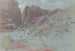 Petra, 14 april 1858 - Edward Lear — weergave van het kunstwerk