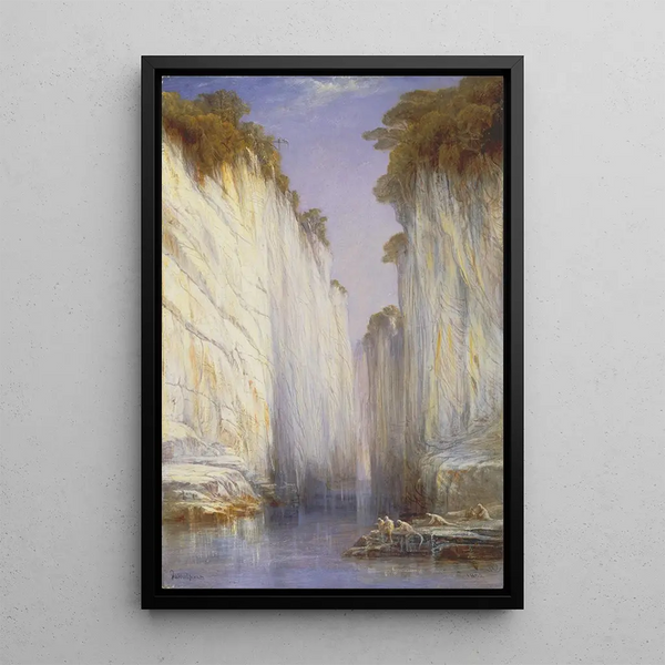 Reproductie van het schilderij Les Roches de Marbre Nerbudda Jubbolpore - Edward Lear