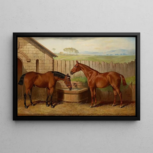 Edward Lloyd - Two Hunters at a Water Trough.webp