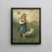 Kind met vogels en een hond - Edward Mitchell Bannister — ingelijst kunstwerk aan de muur