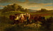 herders met koeien - Edward Mitchell Bannister — weergave van het kunstwerk