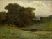 Onbekende bos scène zonder titel met een brug en koeien in de beek op de voorgrond - Edward Mitchell Bannister — weergave van het kunstwerk