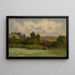 Onbekend: huizen en bomen - Edward Mitchell Bannister — ingelijst kunstwerk aan de muur