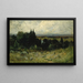 Landschap zonder titel velden met rotsen en bomen - Edward Mitchell Bannister — ingelijst kunstwerk aan de muur
