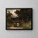 Landschap zonder titel met koeien in een beekje bij de bomen - Edward Mitchell Bannister — ingelijst kunstwerk aan de muur