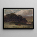 Landschap zonder titel met bomen en twee koeien in de wei - Edward Mitchell Bannister — ingelijst kunstwerk aan de muur