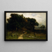 Landschap zonder titel houtvester op de weg - Edward Mitchell Bannister — ingelijst kunstwerk aan de muur
