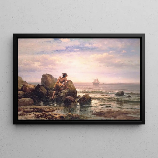 Edward Moran - Henrik Hudson entering New York Harbor September 11 1609.webp