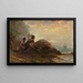 Aasgier - Edward Moran — ingelijst kunstwerk aan de muur