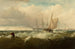 Storm op zee bij New Castle Delaware - Edward Moran — weergave van het kunstwerk
