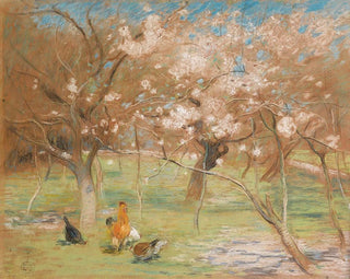 Een lentelandschap - Edward Stott — weergave van het kunstwerk