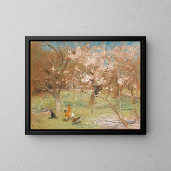 Een lentelandschap - Edward Stott — ingelijst kunstwerk aan de muur