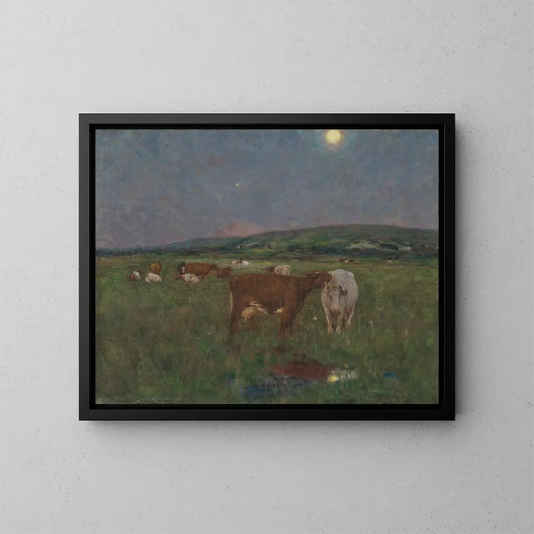 Rustige avond - Edward Stott — ingelijst kunstwerk aan de muur