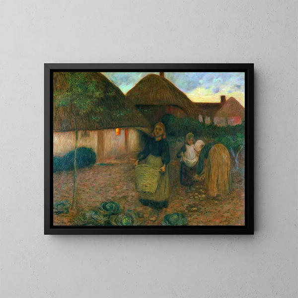 Het veld van weduwen - Edward Stott — ingelijst kunstwerk aan de muur