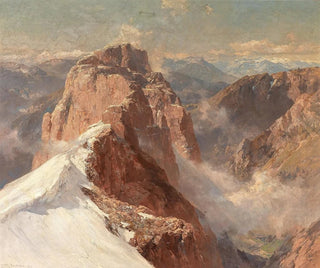 Edward Theodore Compton - A View of Crozzon di Brenta from Cima Tosa with Pilastro dei Francesi.webp