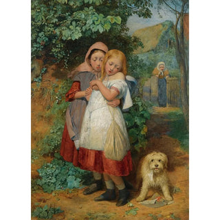 Edward Thompson Davis - Girls Frightened By A Dog.webp