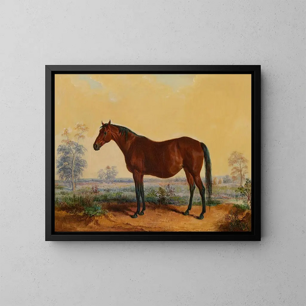 Dixie in het landschap - Edward Troye — ingelijst kunstwerk aan de muur