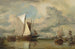 van een rustig schilderij op het Zuiderzee, een vissershaven van het Zuiderzee - Edward William Cooke — weergave van het kunstwerk