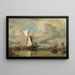 van een rustig schilderij op het Zuiderzee, een vissershaven van het Zuiderzee - Edward William Cooke — ingelijst kunstwerk aan de muur