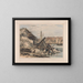van de afbraak van de grote pilaar of de kapel van de oude brug van Londen - Edward William Cooke — ingelijst kunstwerk aan de muur