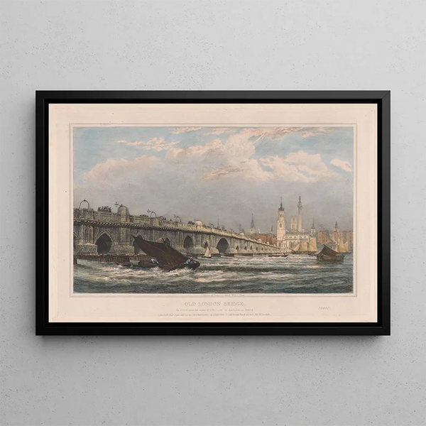 Edward William Cooke - Old London Bridge after the Repair of 1700 until 1831.webp