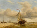 op het strand in Scheveningen, Nederland - Edward William Cooke — weergave van het kunstwerk