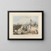 De oude en de nieuwe brug van Londen - Edward William Cooke — ingelijst kunstwerk aan de muur