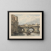 L'extremité sud de l'ancien pont de Londres - Edward William Cooke — ingelijst kunstwerk aan de muur