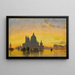 Venetië, zonsondergang achter de Santa Maria della Salute kerk - Edward William Cooke — ingelijst kunstwerk aan de muur