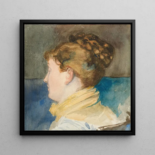 Schilderij Portret van Mme Abbey - Edwin Austin Abbey | Kunstdruk