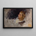 Studie van Hamlet voor de scène uit het stuk Hamlet Acte III Scène II - Edwin Austin Abbey — ingelijst kunstwerk aan de muur