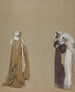 Studie Drie Figuren - Edwin Austin Abbey — weergave van het kunstwerk