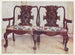 Sofa Darby en Joan in gesneden walnoot - Edwin Foley — weergave van het kunstwerk
